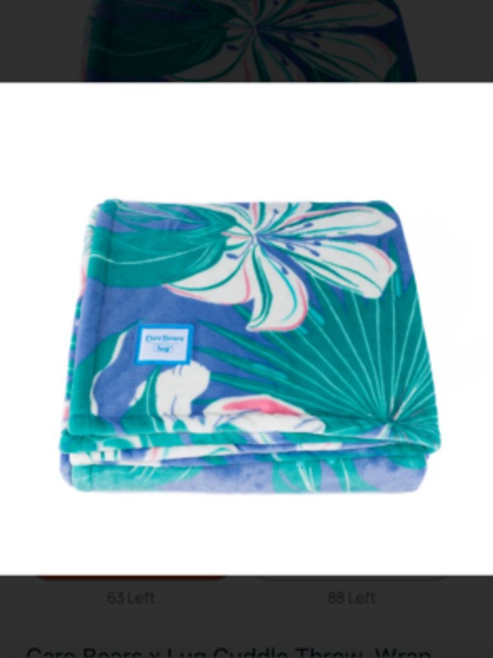 Care Bears X Lug Cuddle Throw - Care Bears Floral